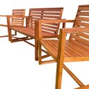 Ver imagem 2 de Jogo de Banco Madeira de Demolição Modelo Régua Sudeste Rústico