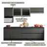 Cozinha Modulada 7 Pecas 258 Cm Etti Grafite Pln - 3