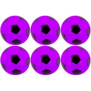 Kit 06x Bola de Vinil Pingo Dente de Leite Futebol - Roxo