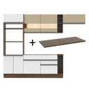 Ver imagem 1 de Armário de Cozinha Completa 290cm Rustic/Branco/Crema Safira Madesa 13