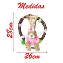 Ver imagem 3 de Guirlanda Enfeite Páscoa Coelhinho Palha 26cm