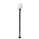 Ver imagem 1 de Poste de Jardim com Globo de Vidro Leitoso 15x28 de 2,00m P18 em Aço Preto