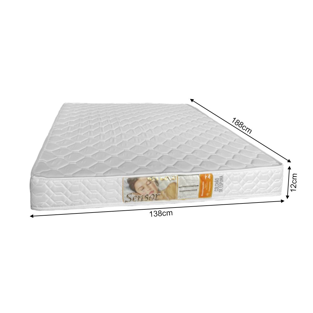 Cama com Colchão D28 Montessoriana Casal Infantil Ágatha Branco/amêndoa Incluso Luminária - 5