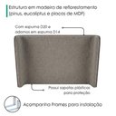 Ver imagem 5 de Cabeceira Casal 140 cm Greta com Frame Linho Tca 208 Corino Tcs 721 Peer