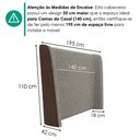 Ver imagem 3 de Cabeceira Casal 140 cm Greta com Frame Linho Tca 208 Corino Tcs 721 Peer