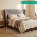 Ver imagem 7 de Cabeceira Casal 140 cm Greta com Frame Linho Tca 208 Corino Tcs 721 Peer