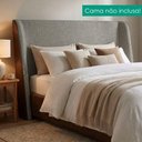 Ver imagem 2 de Cabeceira Casal 140 cm Greta com Frame Linho Tca 208 Corino Tcs 721 Peer