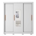 Ver imagem 2 de Guarda-Roupa 3 Portas 1 com Espelho 2 Gavetas e Pés Amanda Espresso Móveis Branco