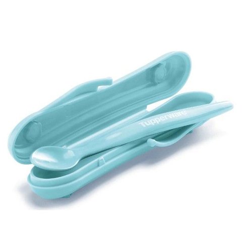 Colher Infantil com Estojo Azul Tupperware