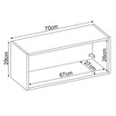 Ver imagem 4 de Armário Aéreo Firenze 1 Porta 70cm Amêndola/branco - Demóbile