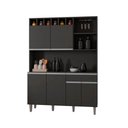 Ver imagem 1 de Armário Cozinha Completo Robin 6 Portas - Cinza Cinza