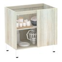 Ver imagem 2 de Balcão de Cozinha sem Tampo de Canto Reto Luciane 80cm 1 Porta Lis Luciane Móveis
