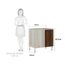Ver imagem 3 de Balcão de Cozinha sem Tampo de Canto Reto Luciane 80cm 1 Porta Lis Luciane Móveis