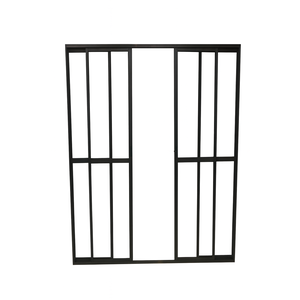 Porta Sacada 4 Folhas Aluminio Preto C/ Trinco 2.10x2.00