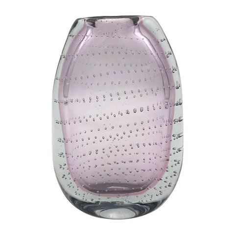 Vaso Decorativo de Vidro Rosa 23cm ROD0004 BTC