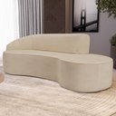 Ver imagem 2 de Sofá Living 3 Lugares 230cm Braço Esquerdo Mozart D06 Linho Bege Escuro - Mpozenato