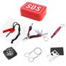 Kit Sos Sobrevivência Tz-02 para Acampar Selva Camping Lata Compacta Ferramentas Escoteiro - 11