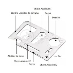 Kit Sos Sobrevivência Tz-02 para Acampar Selva Camping Lata Compacta Ferramentas Escoteiro - 7
