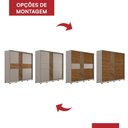 Ver imagem 5 de Guarda Roupa Casal Authentic 2 Portas Deslizantes Nogueira/nude Prime Tx com Vidro Reflecta e Pés