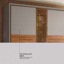 Ver imagem 3 de Guarda Roupa Casal Authentic 2 Portas Deslizantes Nogueira/nude Prime Tx com Vidro Reflecta e Pés