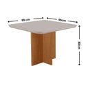 Ver imagem 6 de Conjunto de Jantar Olimpia 4 Lugares Tampo MDF com Vidro Serigrafado e Cadeiras Yasmin Off White