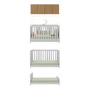 Ver imagem 4 de Berço 3 em 1 com Colchão e Armário Aéreo 4 Portas Multimóveis Mp4158 Branco/rustic