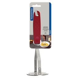 Amassador de Batatas e Feijão Utilitá em Aço Inox com Cabo de Polipropileno Vermelho - 3