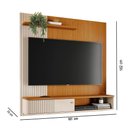 Ver imagem 3 de Painel TV 65 pol 161cm Bancada Suspensa para Sala Dorema Cinamomo-Off White M20 - D'Rossi