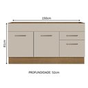 Ver imagem 7 de Balcão Gabinete De Pia 150 Cm Es Madesa