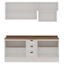 Ver imagem 3 de Cozinha Completa 5PÇS 8PTS 3GAV Americana Bco/Ebano c/Tpo e Rod
