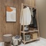Arara de Parede para Roupa Loja Casa 170cm de Madeira Pinus Technox - 1