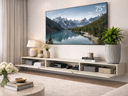 Ver imagem 4 de Rack Suspenso Nicho 3 Portas Linea Off White para Painel ou Tv até 75 Polegadas 2.0