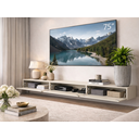 Ver imagem 4 de Rack Suspenso Nicho 3 Portas Linea Off White para Painel ou Tv até 75 Polegadas 2.0