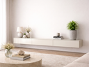 Ver imagem 1 de Rack Suspenso Nicho 3 Portas Linea Off White para Painel ou Tv até 75 Polegadas 2.0
