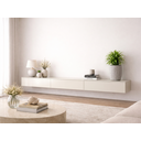 Ver imagem 1 de Rack Suspenso Nicho 3 Portas Linea Off White para Painel ou Tv até 75 Polegadas 2.0