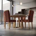 Ver imagem 2 de Jogo de Mesa de Jantar 1,20m Pedro Art com 4 Cadeiras - Terracota
