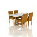Ver imagem 2 de Conjunto Mesa de Jantar Pedro Art Assento com 4 Cadeiras 1,20 x 0,80 -Mel