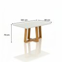 Ver imagem 3 de Conjunto Mesa de Jantar Pedro Art Assento com 4 Cadeiras 1,20 x 0,80 -Mel