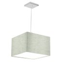 Ver imagem 2 de Lustre Cupula Pendente Dome Quadrado 30x20cm Linho Claro