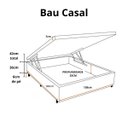 Ver imagem 5 de Box Baú Casal Blindado na Chapa de Madeira - Diversas Cores (188x138x42): Suede Preto