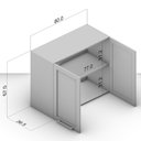 Ver imagem 4 de Armário Aéreo de Cozinha 2 Portas de vidro Menu Canelone Kitchen Preto