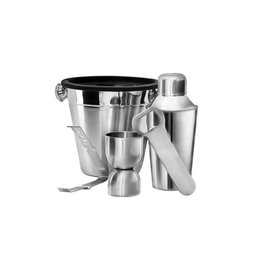 Coqueteleira Balde Copo Dosador Abridor Pegador Kit Bar Inox - 1