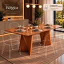 Ver mais imagens de Mesa de Jantar 6 Lugares Bélgica Madeira Maciça 180cm Tampo Laminado