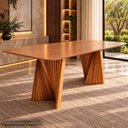 Ver imagem 7 de Mesa de Jantar 6 Lugares Bélgica Madeira Maciça 180cm Tampo Laminado