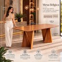 Ver imagem 5 de Mesa de Jantar 6 Lugares Bélgica Madeira Maciça 180cm Tampo Laminado