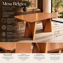 Ver imagem 6 de Mesa de Jantar 6 Lugares Bélgica Madeira Maciça 180cm Tampo Laminado