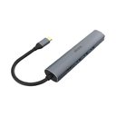 Ver imagem 1 de Adaptador Conversor Usb-c para Hdmi 4k - 3 Portas Usb - Rj45 - Akasa Ak-cbca22-18bk