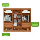 Ver imagem 7 de Guarda-roupa Lopas Bertha com Espelho 6 Portas 4 Gavetas