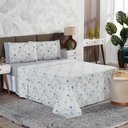 Ver imagem 1 de Jogo Lençol King Micropercal 457209/prata 04 Peças