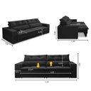 Ver imagem 2 de Sofá Retrátil e Reclinável 2 Lugares 1,50m com Molas Emily Suede Adonai Estofados